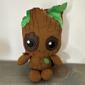 Marvel Crafty Creatures Talking 8" Baby Groot Plush Brown Talking Toy Works!